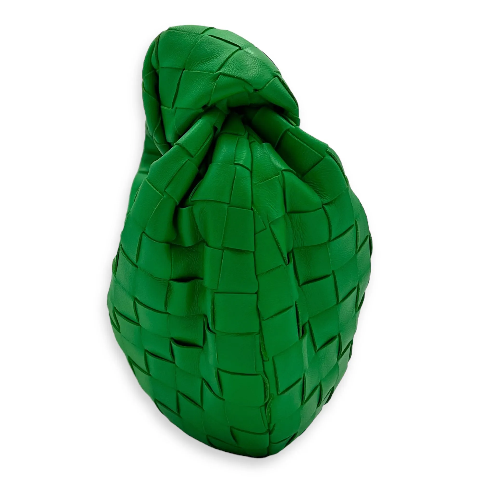Jodie Mini Green Top Handle Bag in Lambskin, Gold hardware