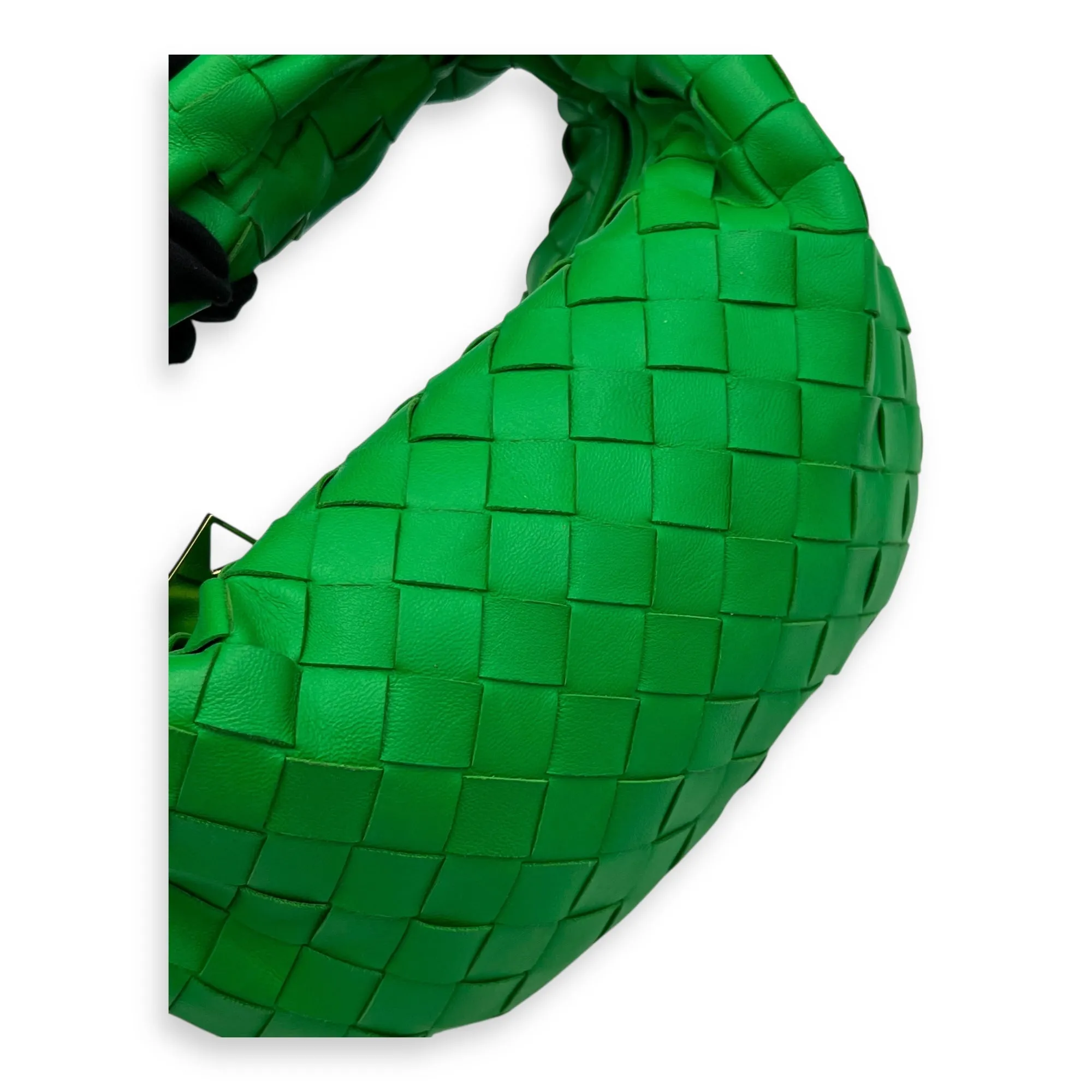 Jodie Mini Green Top Handle Bag in Lambskin, Gold hardware