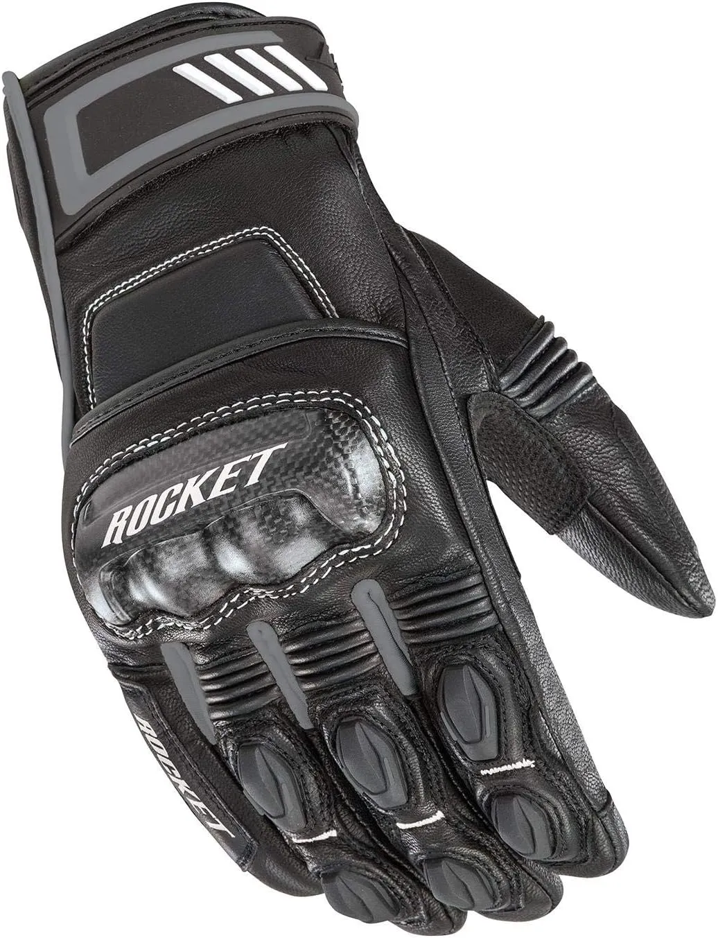 Joe Rocket 1964-1005 Men's Highside Motorcycle Glove (Black/Grey, X-Large)