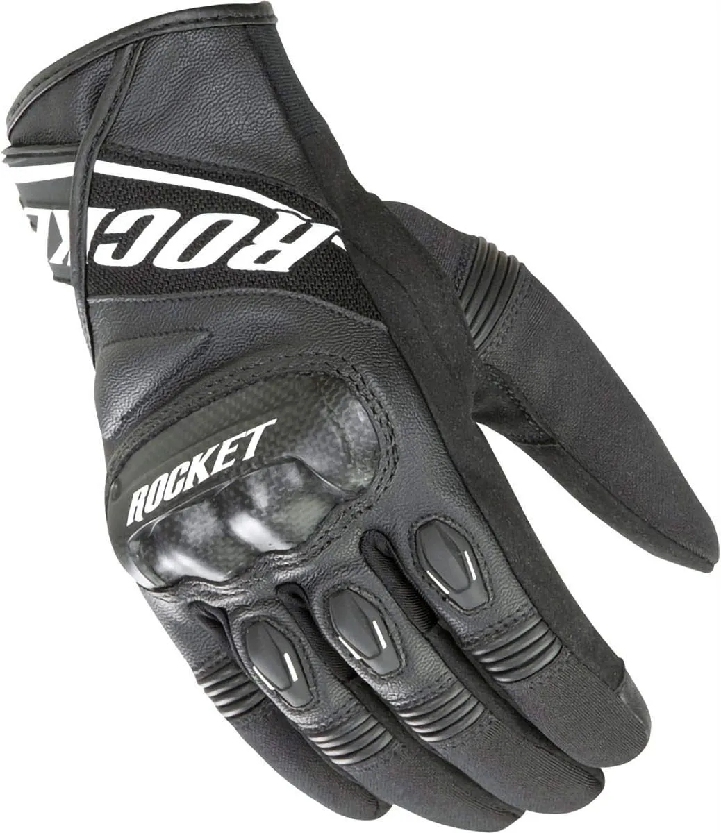 Joe Rocket Men's V-Sport Motorcycle Glove (Black/White, Medium) (1966-1003)
