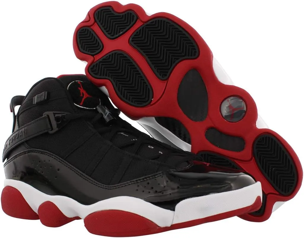 Jordan 6 Rings Men's Shoes (322992-062, Black/White/Varsity Red)
