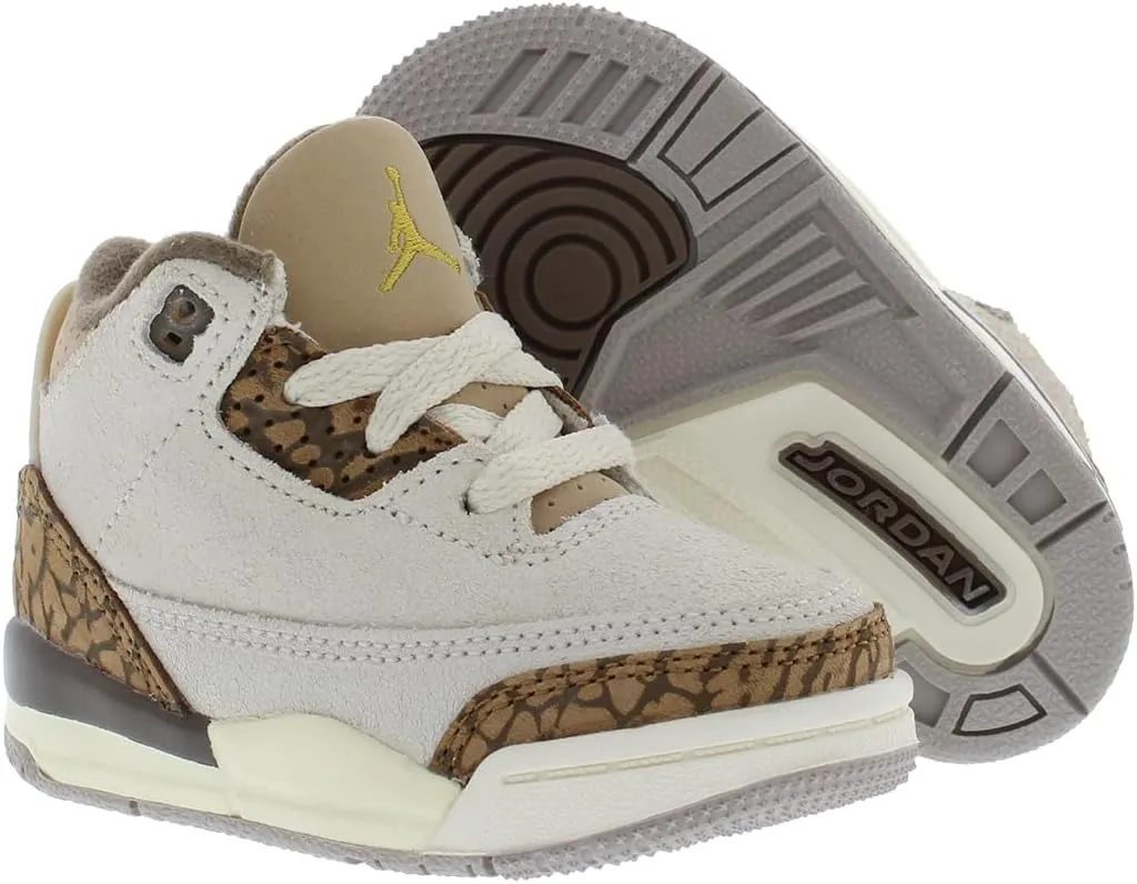 Jordan Toddler's 3 Retro Palomino Lt Orewood Brown/Gold (DM0968 102)