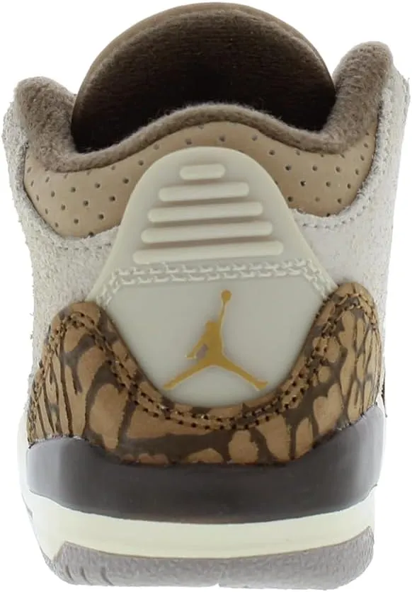 Jordan Toddler's 3 Retro Palomino Lt Orewood Brown/Gold (DM0968 102)