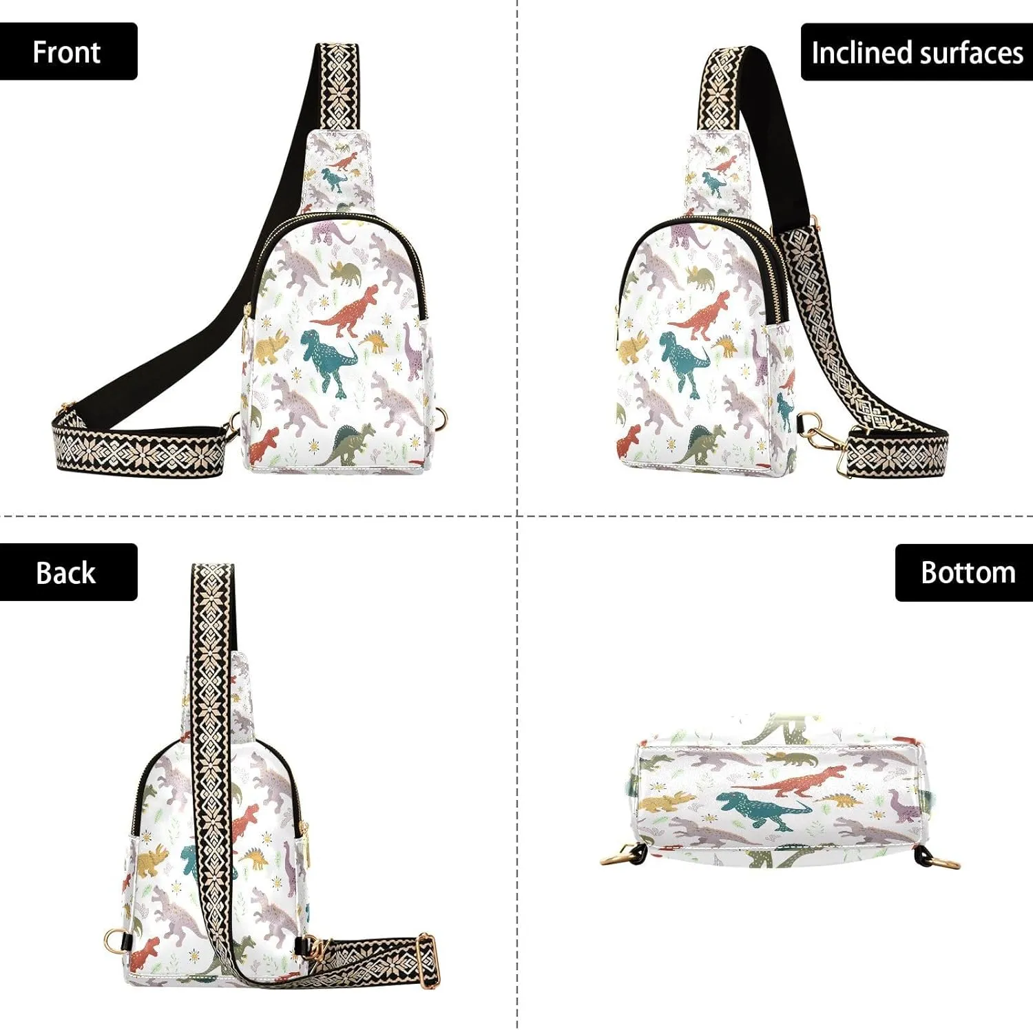 JSTEL Leather Crossbody Sling Bags for Women,Leather Crossbody Purses Leather Crossbody Bag Sling Purse