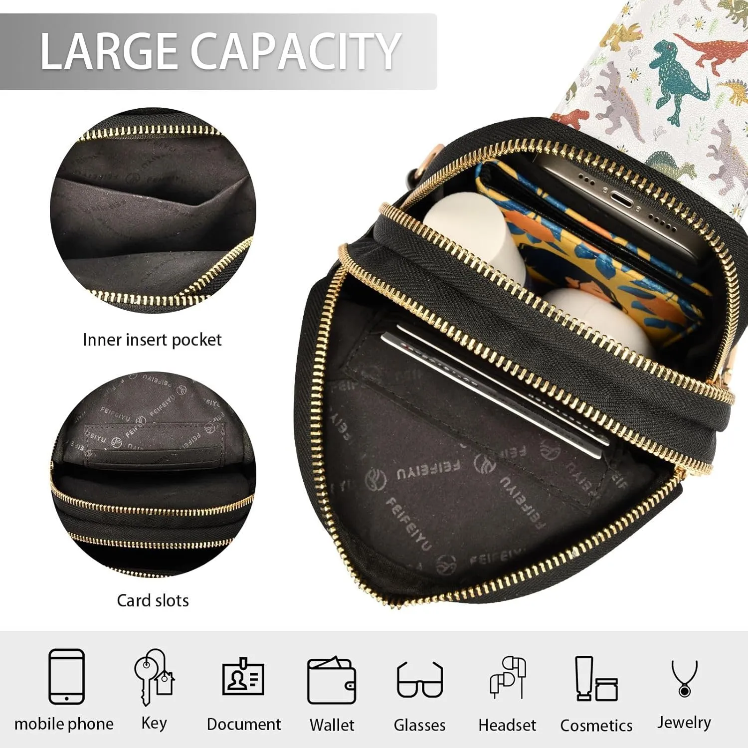 JSTEL Leather Crossbody Sling Bags for Women,Leather Crossbody Purses Leather Crossbody Bag Sling Purse