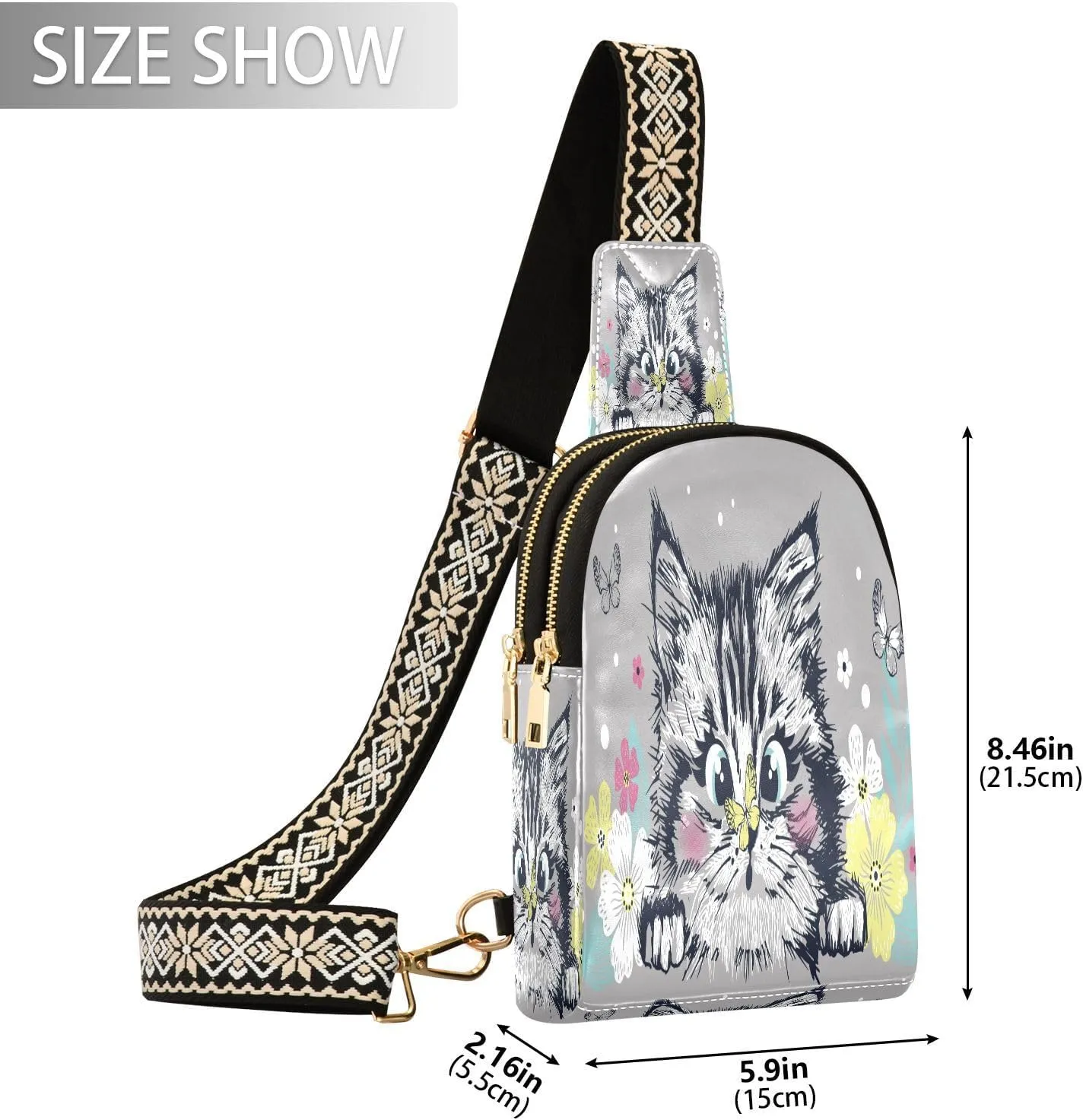 JSTEL Leather Crossbody Sling Bags for Women,Leather Crossbody Purses Leather Crossbody Bag Sling Purse
