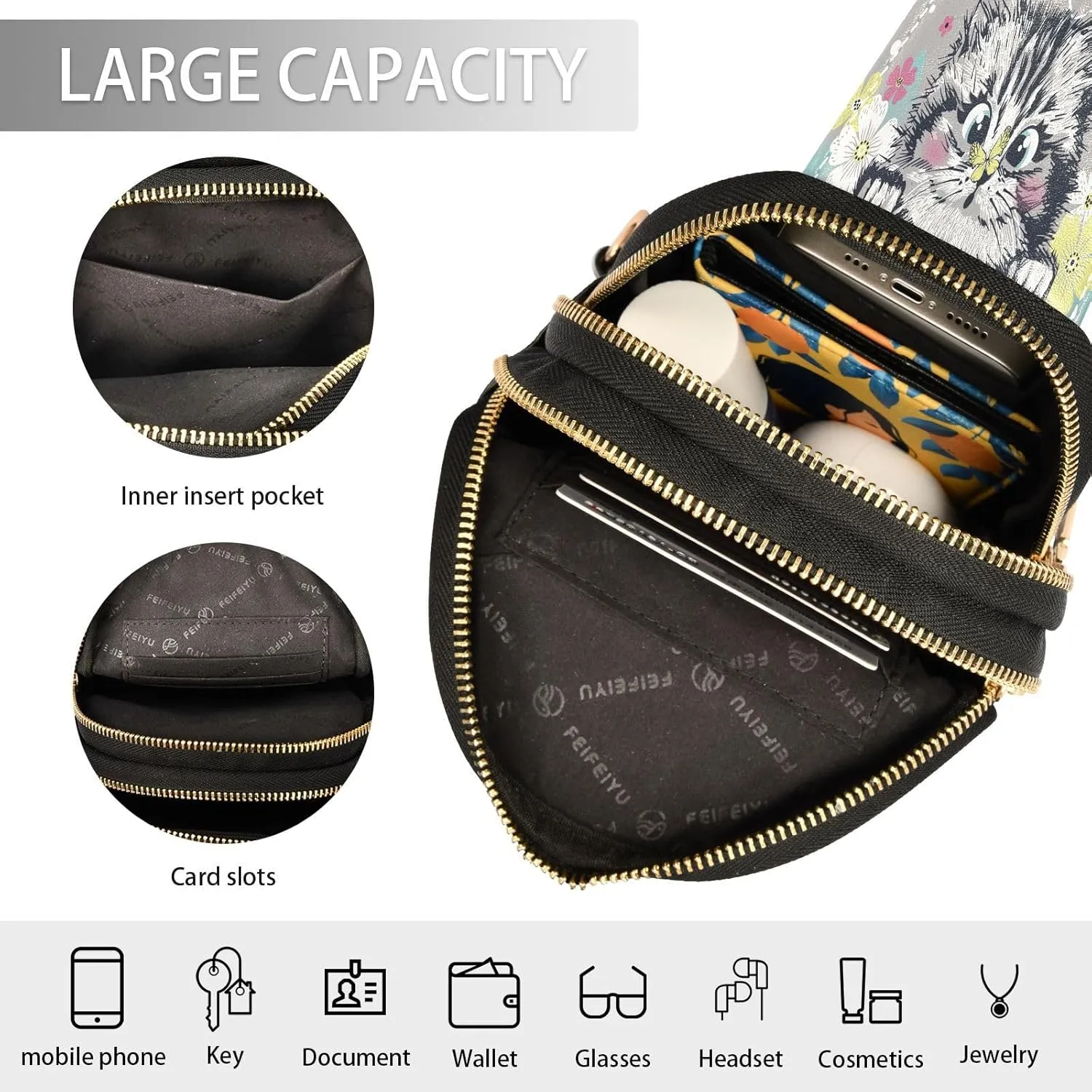 JSTEL Leather Crossbody Sling Bags for Women,Leather Crossbody Purses Leather Crossbody Bag Sling Purse