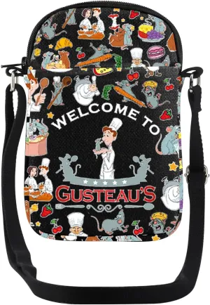 JYTAPP Chef Rat Crossbody Bags Welcome To Gusteau'S Quote Chef Rat Purse Bag Animation Comedy Lovers Gifts