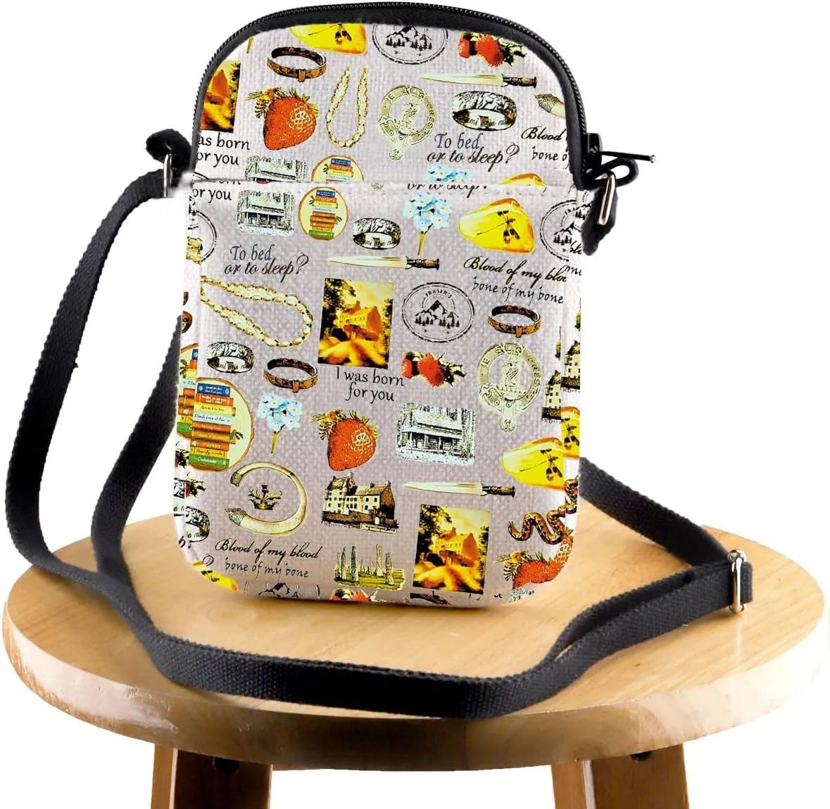 JYTAPP Scotland Scottish Crossbody Bag Dragonfly Gift Characters Travel Crossbody Purse Bag