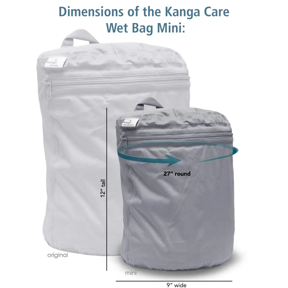 Kanga Care Wet Bag Mini Seam Sealed Waterproof 3D Dimensional for Baby Cloth Diapers, Travel, Beach, Pool, Gym, Swim | Willow