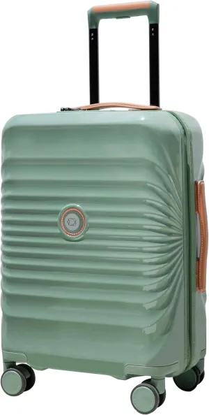 Kangmusi 28" Luggage Lightweight Suitcase TSA Lock USB port Luggage Wheel lock Artificial leather Top handle Spinner Wheels GREEN
