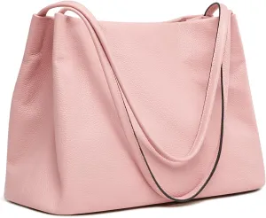 Kattee Leather Tote Bags for Women, Casual Shoulder Hobo Purses and Handbags, Top Magnetic Snap Closure
