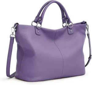 Kattee Women's Soft Leather Tote Bag, Top Satchel Purses and Handbags