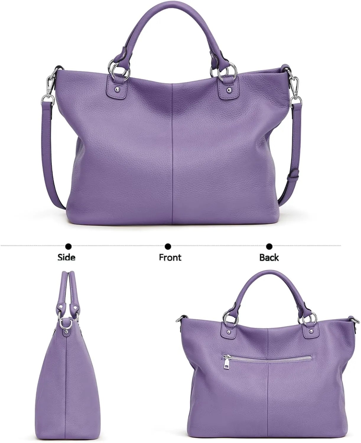 Kattee Women's Soft Leather Tote Bag, Top Satchel Purses and Handbags