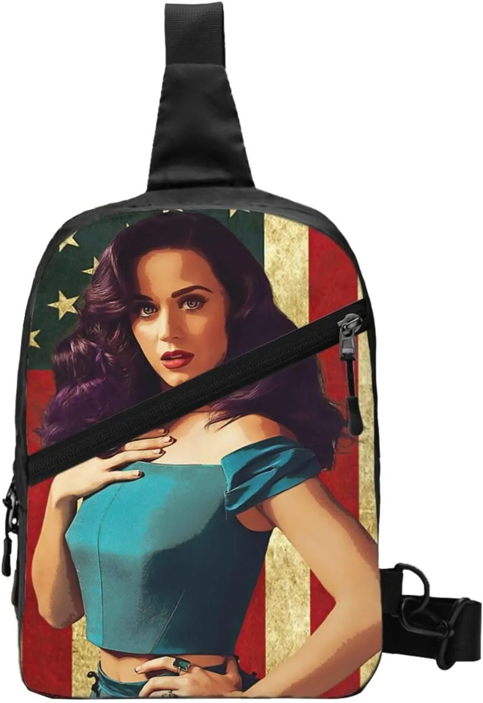 Katy Great Artist Perry Chest Bag Crossbody Handbag Sling Bag Adjustable Shoulder Bag Hiking Daypack Cool Chest Package Foldable Multipurpose Daypack for Travel