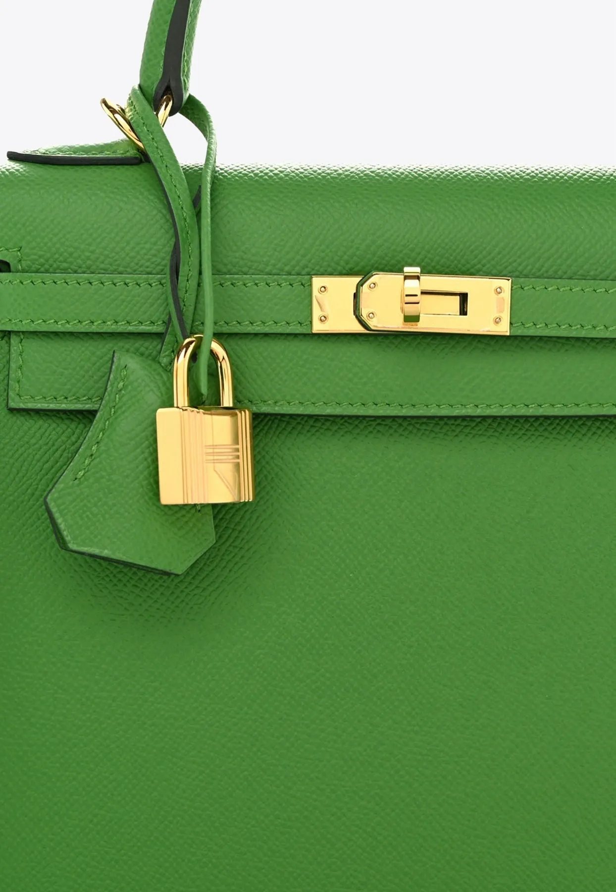Kelly 25 Sellier in Vert Yucca Epsom Leather with Gold Hardware