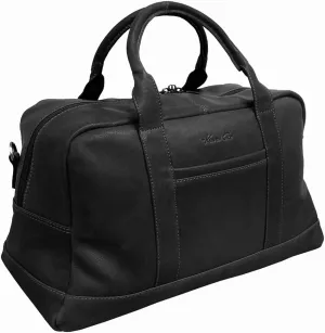 Kenneth Cole New York Leather 20" Top-Zip Duffel (Black)