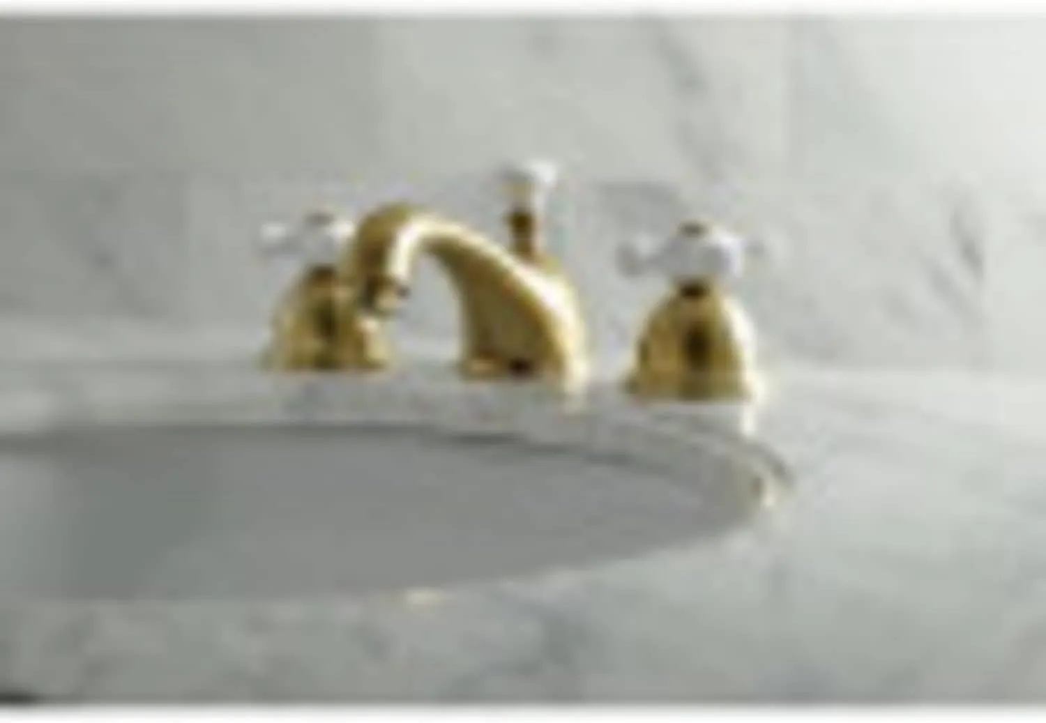 Kingston Brass KS3968PX Restoration Widespread Lavatory Faucet with Porcelain Cross Handle, Brushed Nickel