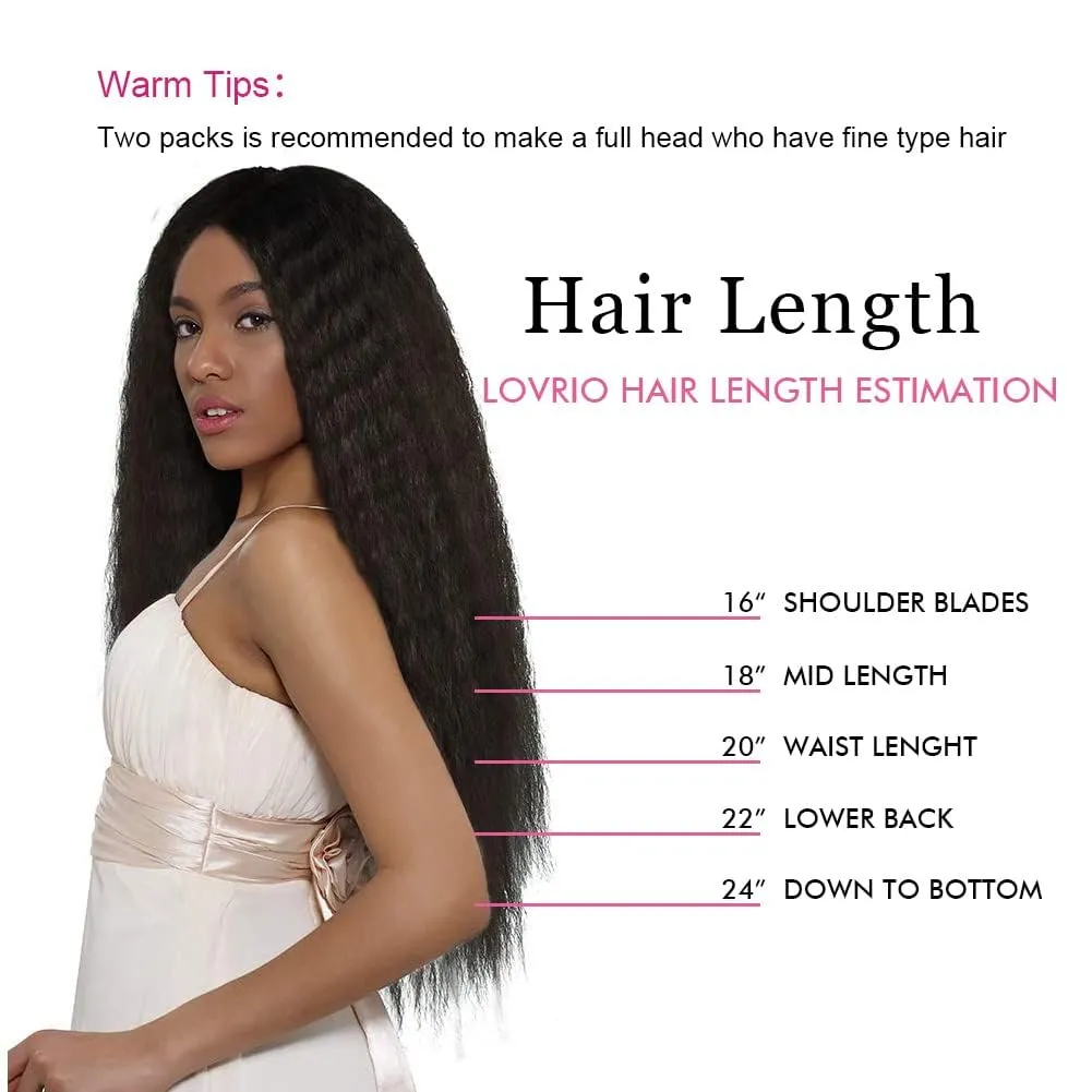 Kinky Straight Hair Clip in Remy Human Hair Rooted Black Fading to Natural Black #1B Mixed With Light Auburn #30 Afro Kinky Straight Clip on Hair Extensions for Black Women 14inch 120G 7Pcs