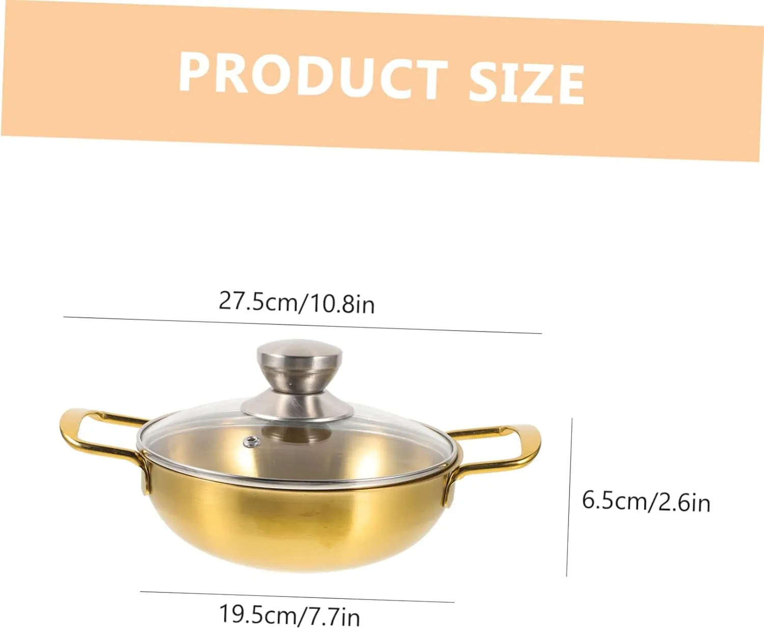 Kisangel Household Cooking Pot Stainless Mini Household Hot Pot Portable Cooking Pot Metal Cooking Pot Pans for