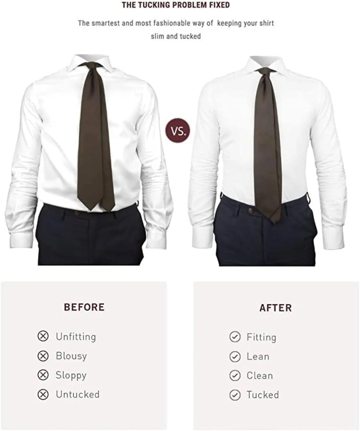 KK & JAY SUPPLY CO. ORIGINAL Stay Tucked Shirttail Garters "Washington" Diamond Shirt Stays