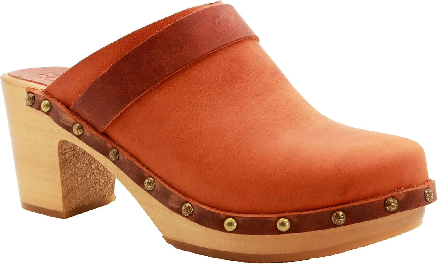 KLÄGN Swedish Wooden Mid-Heel Clogs