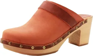 KLÄGN Swedish Wooden Mid-Heel Clogs