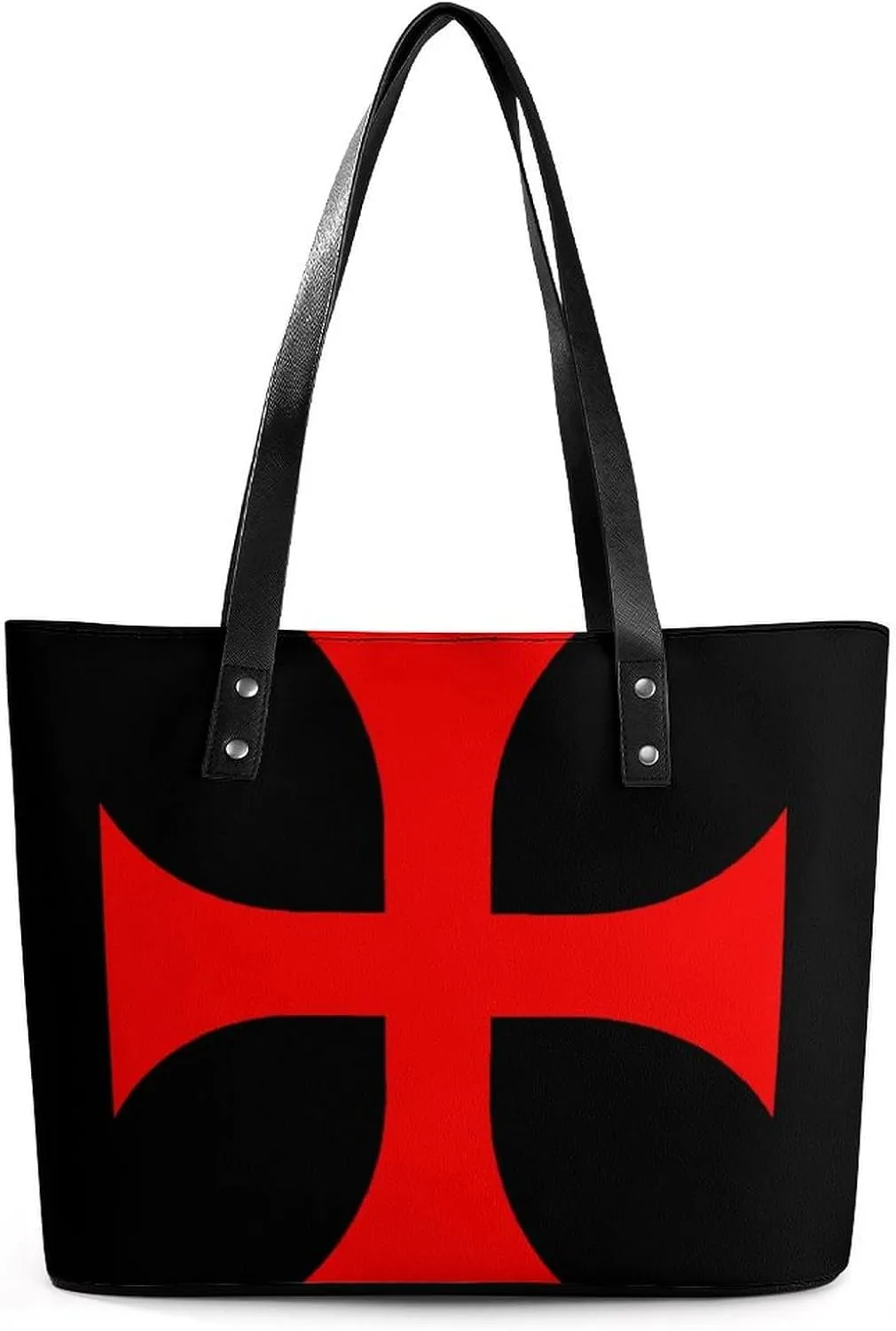 Knight Templar Logo Women's Tote Shoulder Bag Handbag Top Handle Leather 29 * 34 * 14cm