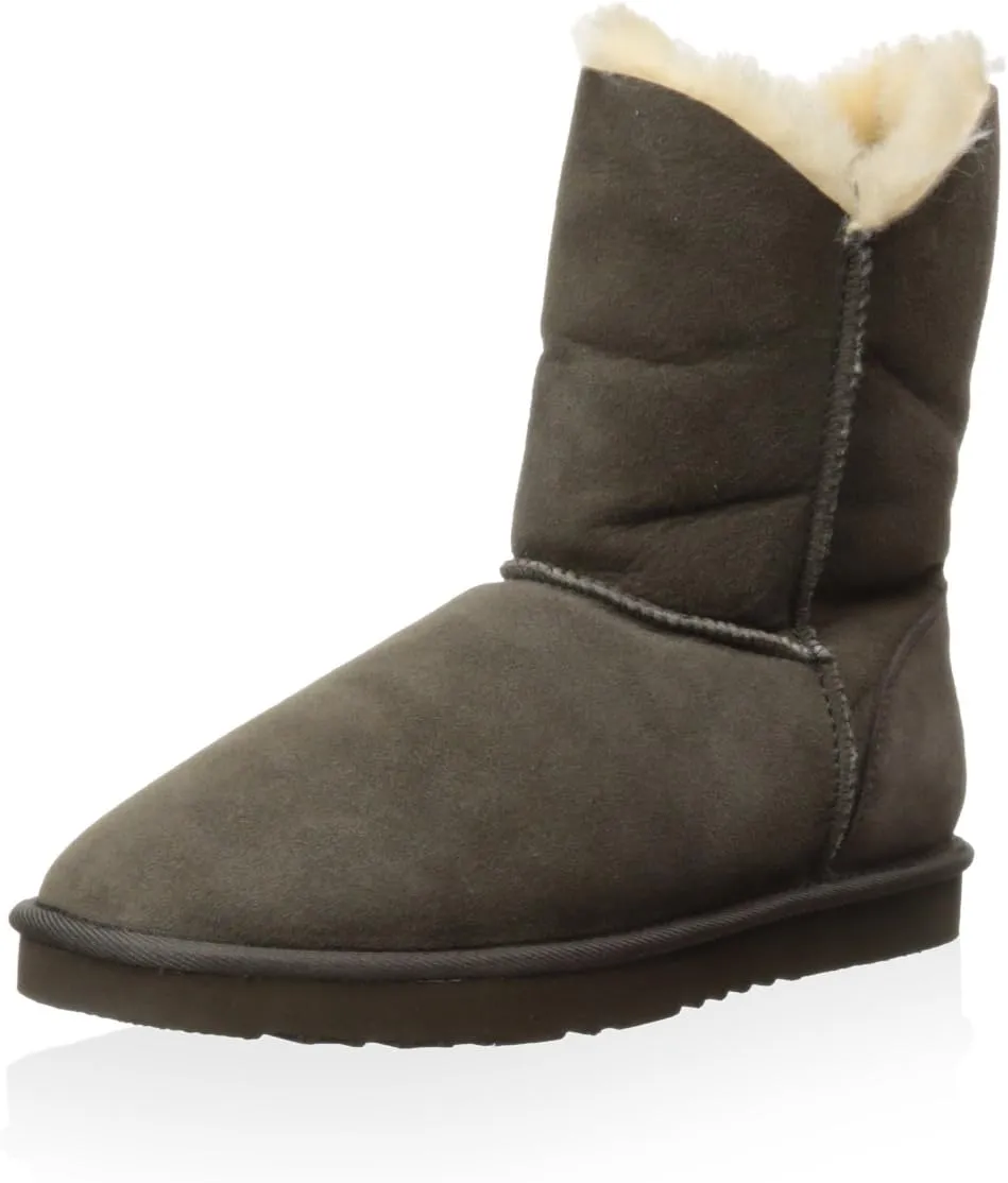 Koolaburra Women's Double Halo Short,Cappuccino Sheepskin,US 11 M