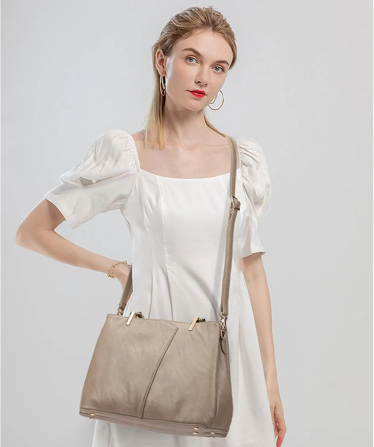 KouLi Buir Hobo, PU Leather Purses and Handbags - Shoulder, Crossbody, Top Handle, Tote Bags for Women