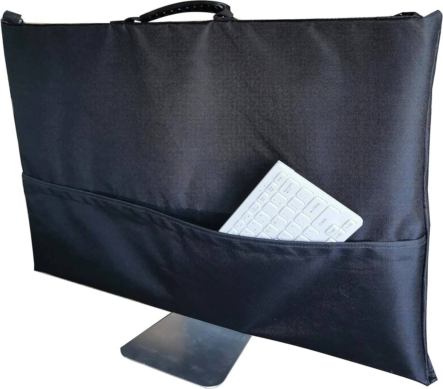 KUMPLE Travel Carrying Bag for Apple 27" iMac Desktop Computer, Protective Storage Case Monitor Dust Cover with Rubber Handle Black