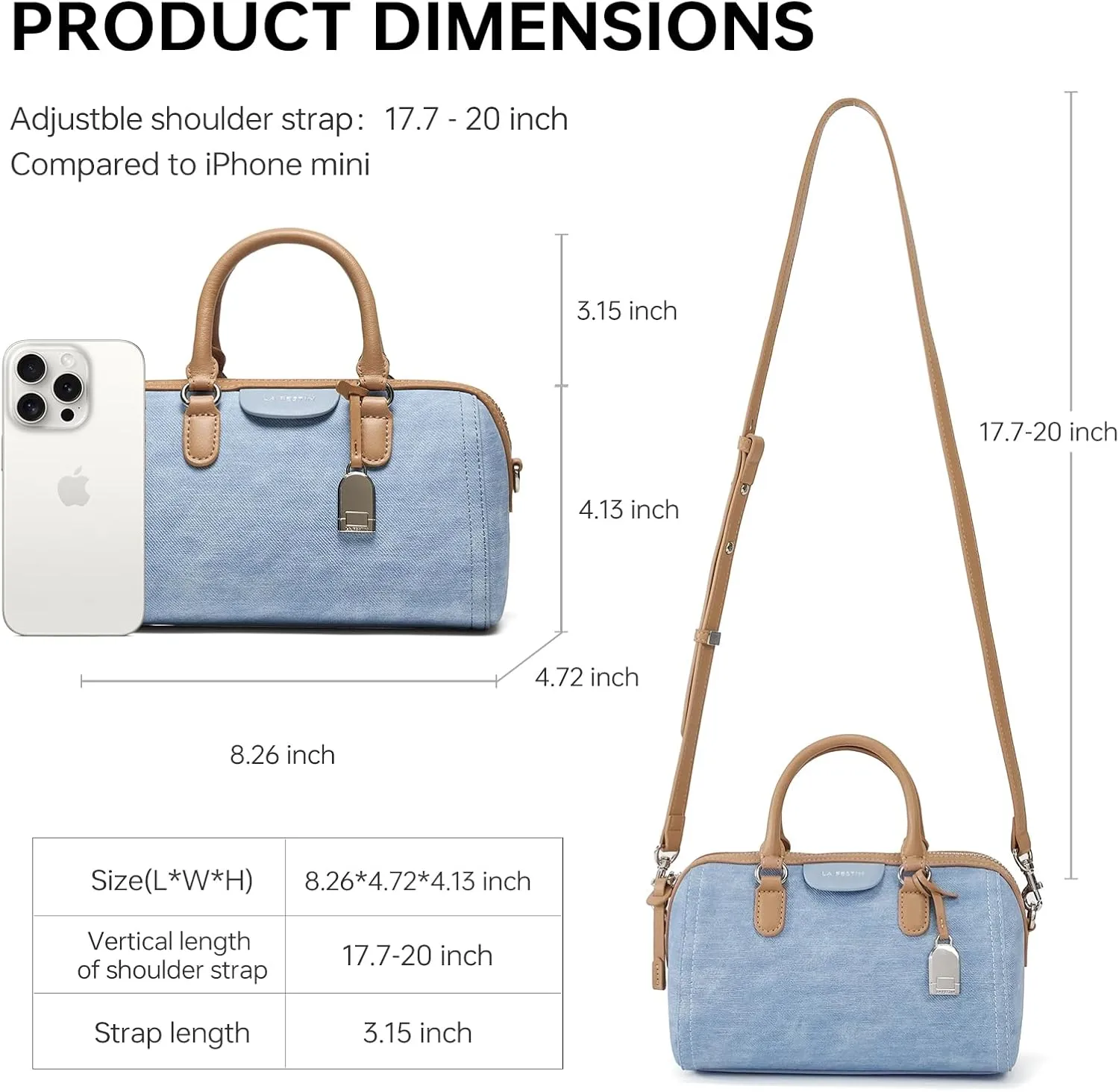 LA FESTIN Handbags for Women : Top Handle Tote Bag with Zipper for Travel