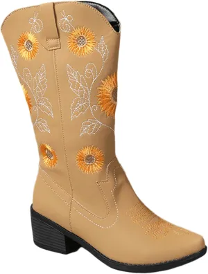 Ladmiple Boots For Women Cowboy Style Wide Calf Knee High Seam Mid Block Heel Almond Fashion Classic Cowgirl Boots Slip-On