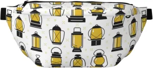 Large Fanny Packs for Women Men Cross Body - funny Light Bulb Pattern Travel Crossbody Bags for Women Trendy, Belt Bag for Women Men Crossbody, Waist Bag for Women With Adjustable Strap