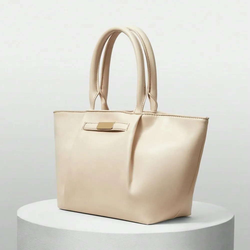 Large Tote Bag Women PU Leather Pleated Shoulder Bags Top Handle Bag Satchel Work Travel Purses and Handbags 2025