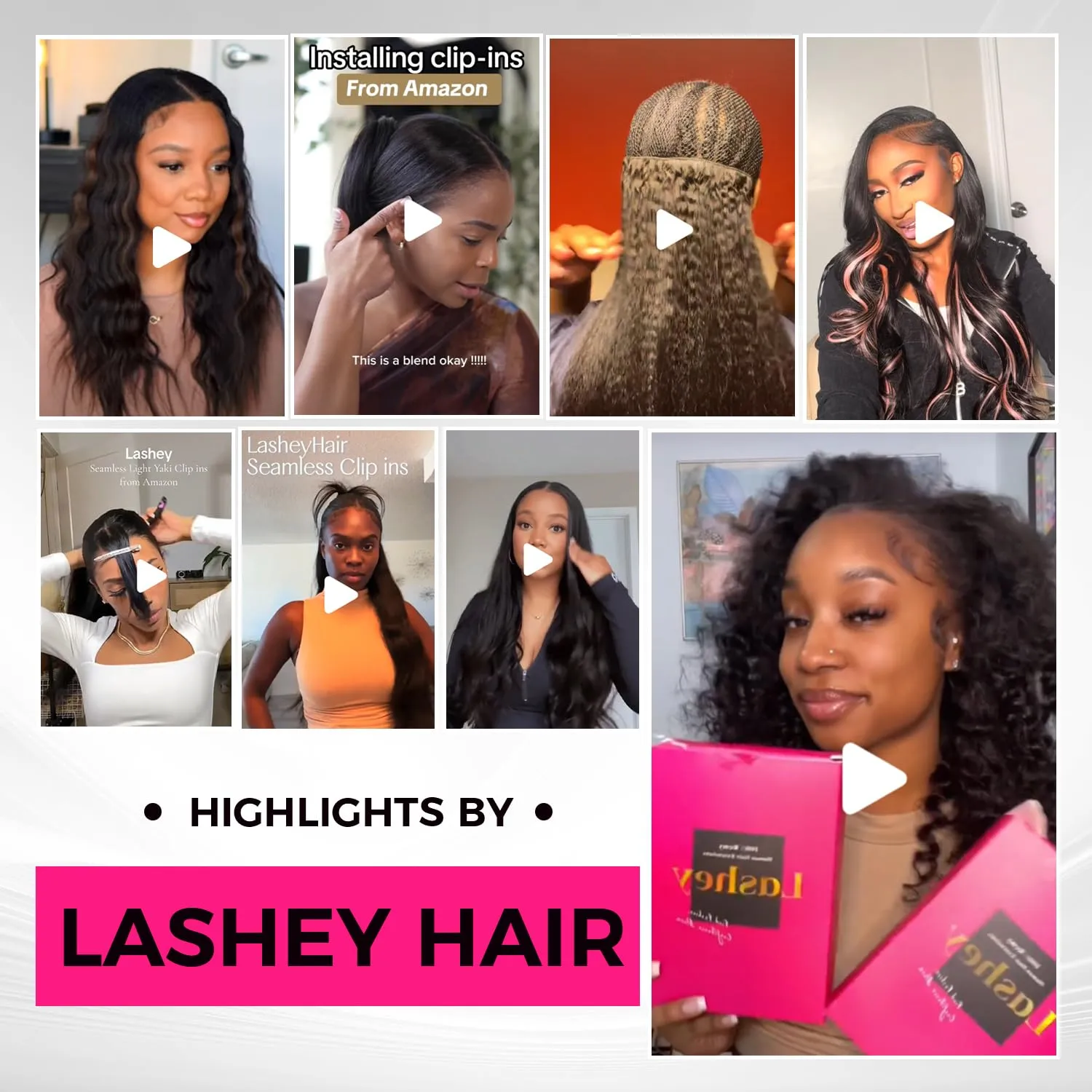 Lashey Seamless Clip in Hair Extensions Human Hair 18 Inch Afro Kinky Curly Clip in Hair Extensions Real Human Hair 110g 7pcs Natural Black Hair Extension Clips for Women