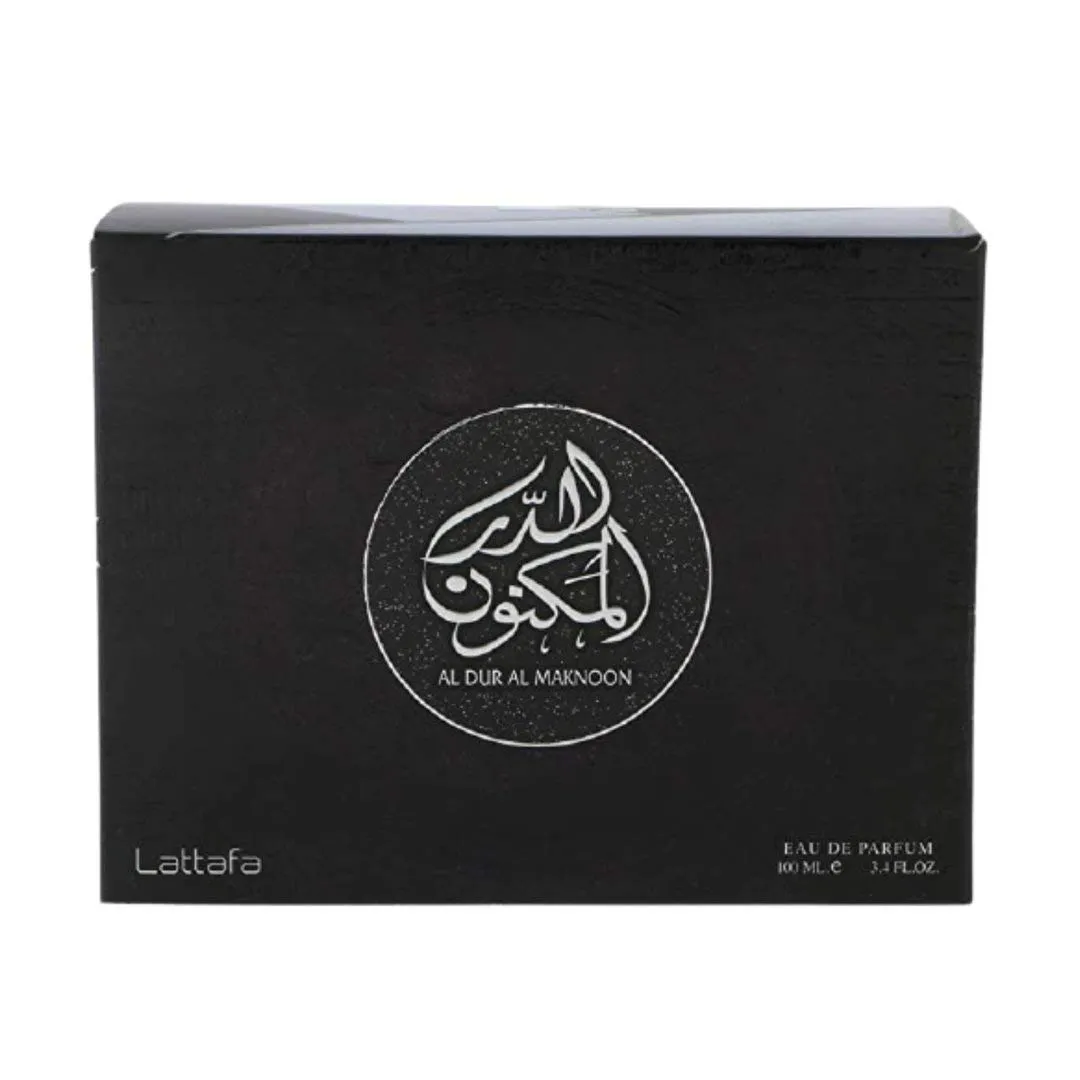 Lattafa Al Dur Al Maknoon Silver for Men EDP - 100 ML (3.4 oz) I Fresh Light Leather With Fruity Accents I Leathery,Musky,Slightly Smoky with a pleasant aura I Suitable for any Occasion I