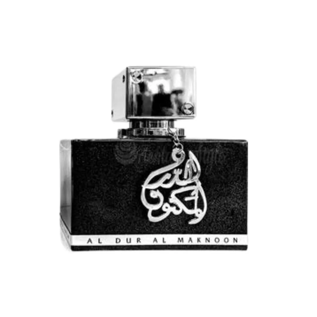Lattafa Al Dur Al Maknoon Silver for Men EDP - 100 ML (3.4 oz) I Fresh Light Leather With Fruity Accents I Leathery,Musky,Slightly Smoky with a pleasant aura I Suitable for any Occasion I