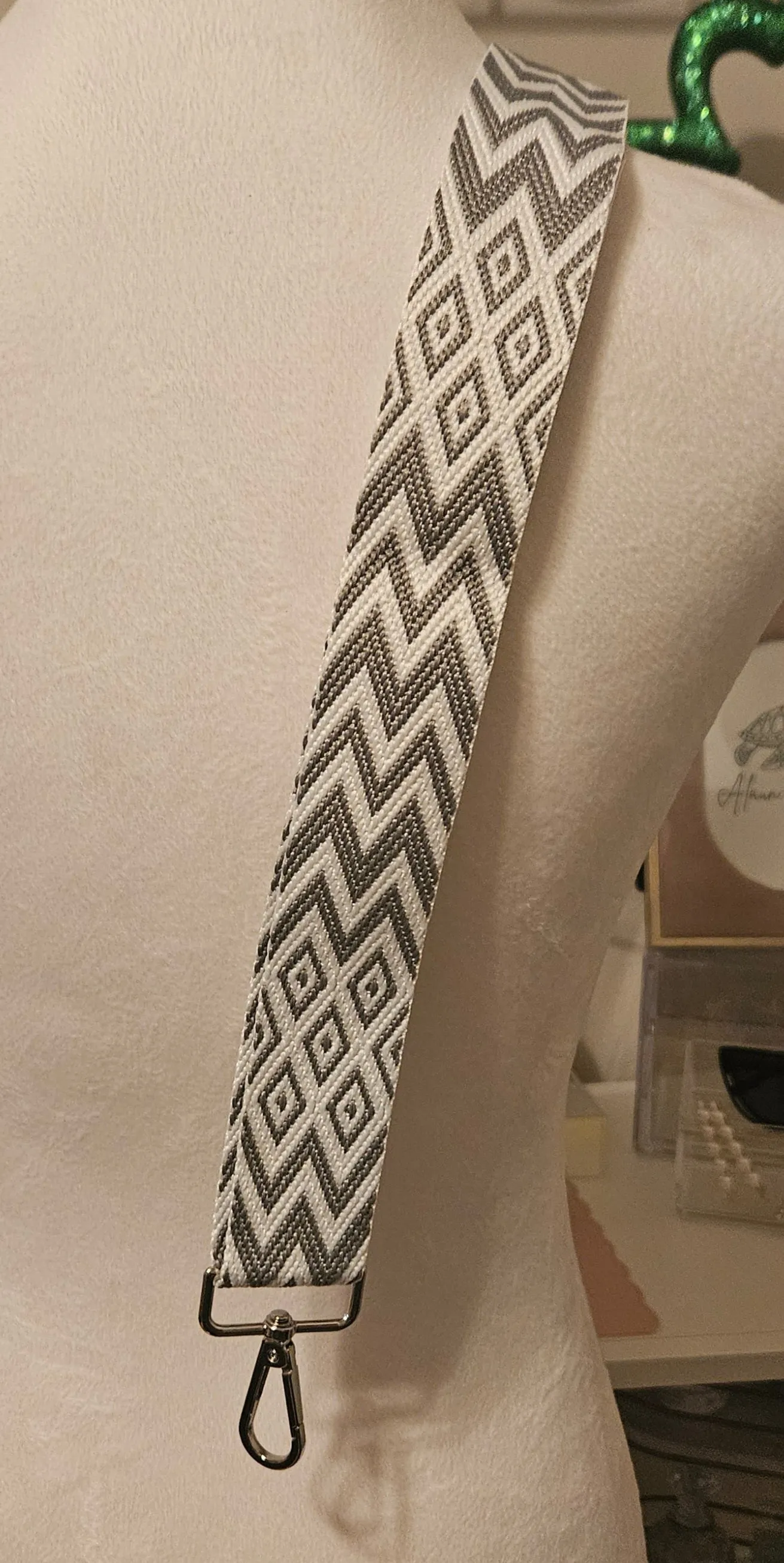 Lattice Print Purse Strap