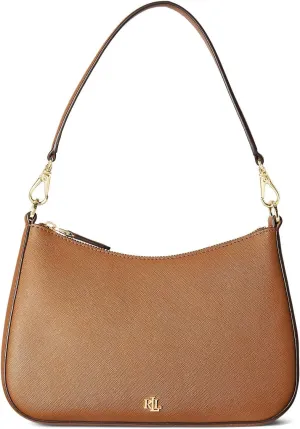Lauren Ralph Lauren Crosshatch Leather Medium Danni Shoulder Bag