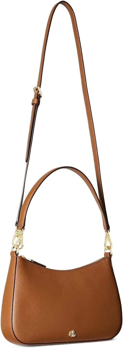 Lauren Ralph Lauren Crosshatch Leather Medium Danni Shoulder Bag