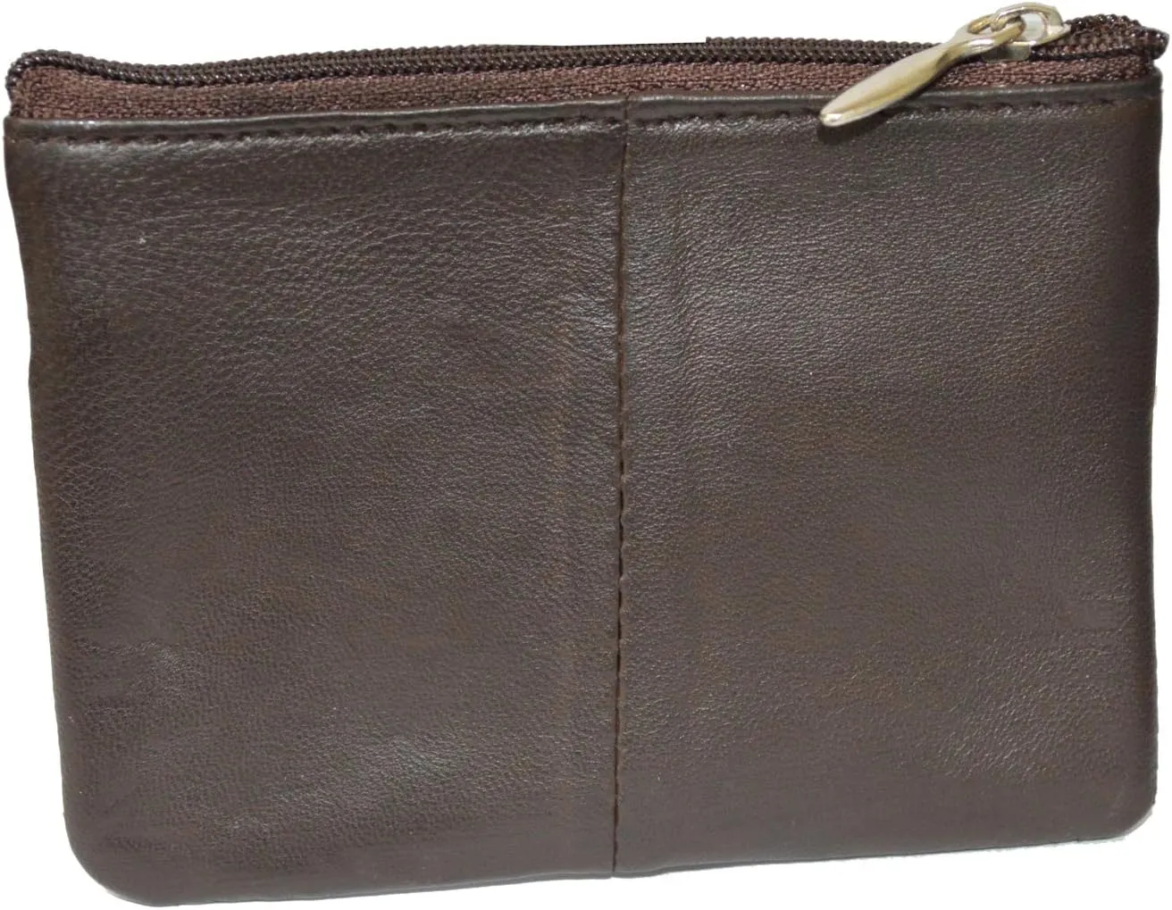 LB LEATHERBOSS Leather Coin Purse/Mini Wallet/Key Pouch - 2 Zippered Sections
