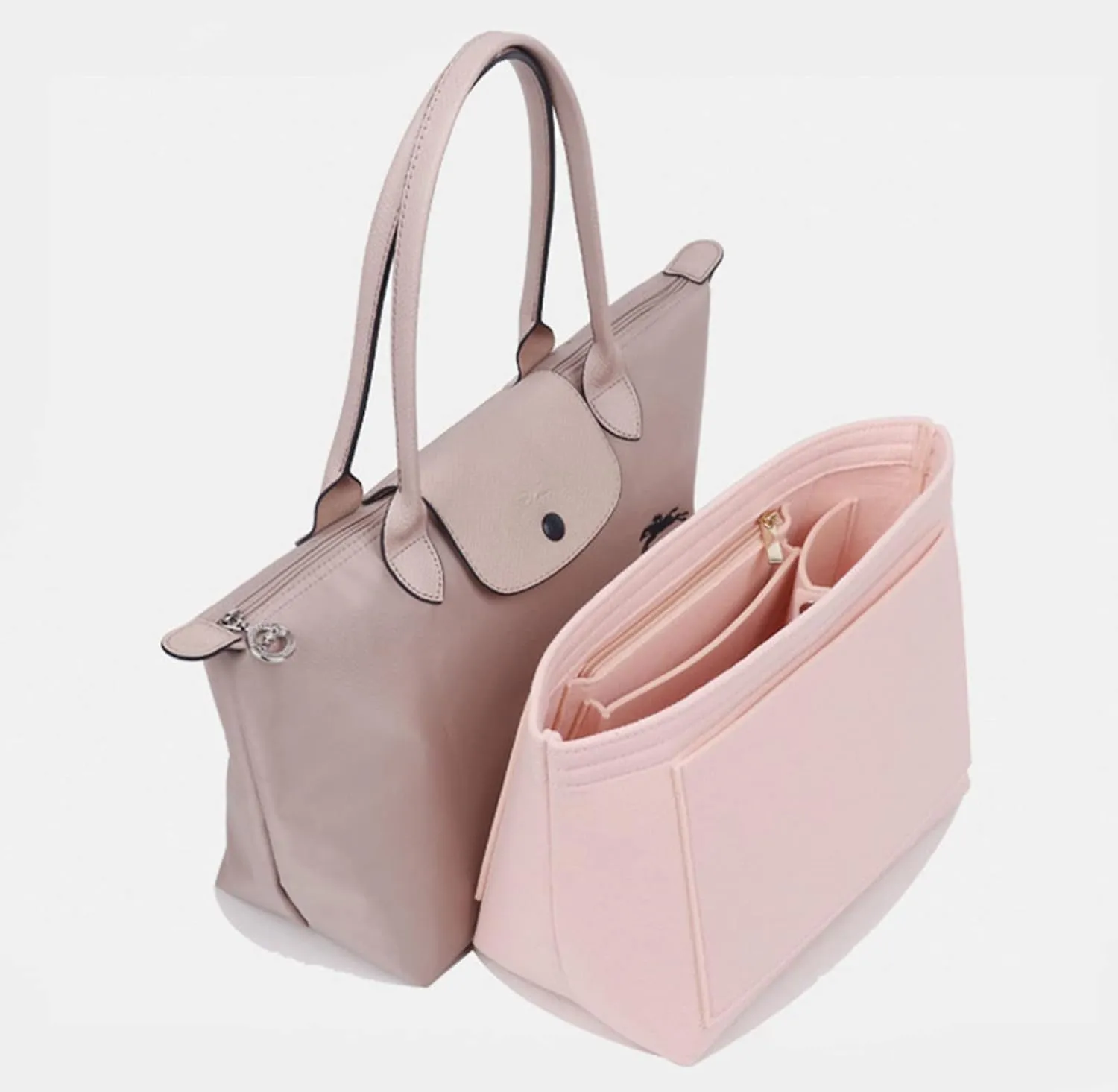 Lckaey Felt Organizer-for le pliage organizer insert small Y012-pink-L