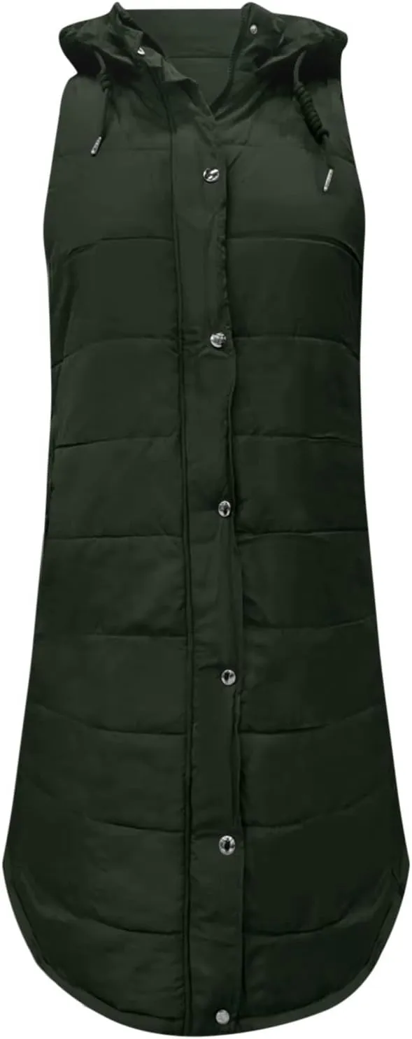LCMTWX Womens Cardiagn Womens Winter Short Vest Lightweight Sleeveless Warm Jacket Down Vest Padded Vest Check Coat
