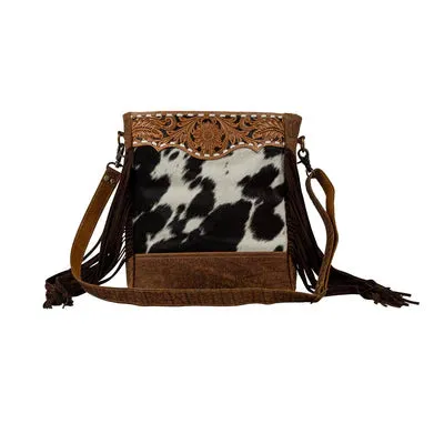 Leather & Hair On Bag with Fringe