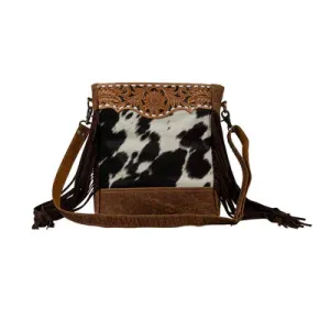 Leather & Hair On Bag with Fringe