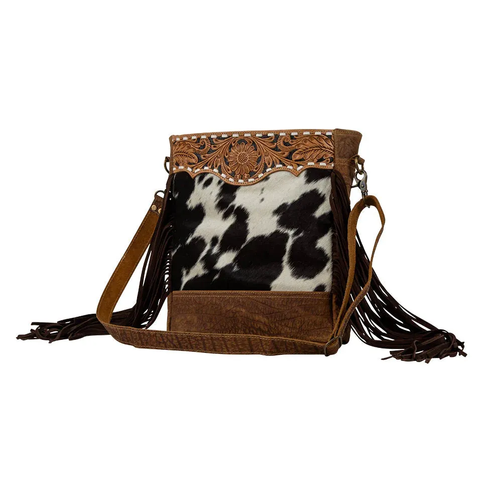Leather & Hair On Bag with Fringe