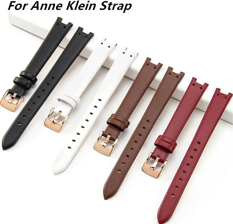 Leather Watch Strap For Anne Klein AK1950 9442 9918 9168 Series Notch Watch band Accessories
