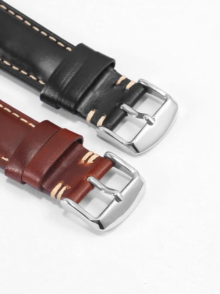 Leather watch straps for Hamilton quick-release watchband for Rolex Green Ghost
