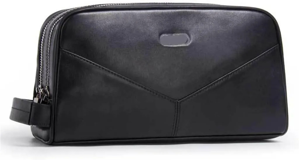 Leisure Leather Handbag, Vintage Multifunctional Toiletries Bag, Storage Bag purse(D)